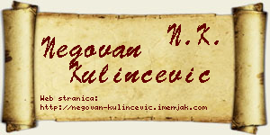 Negovan Kulinčević vizit kartica